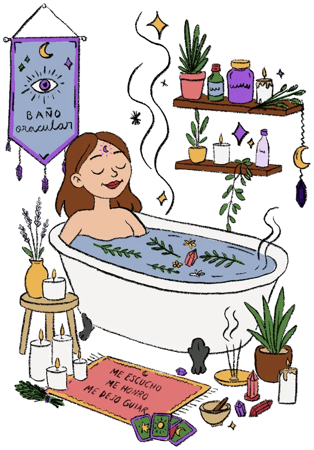 La Ginnie en su baño oracular